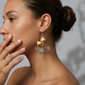 Dragonfly and mushroom earrings