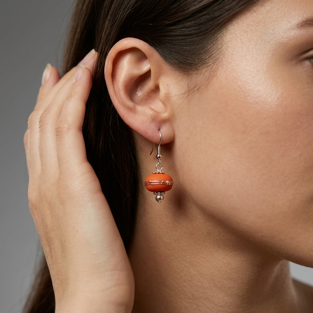 Glass bead earrings