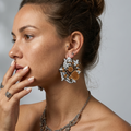 Beaded tarantula earrings
