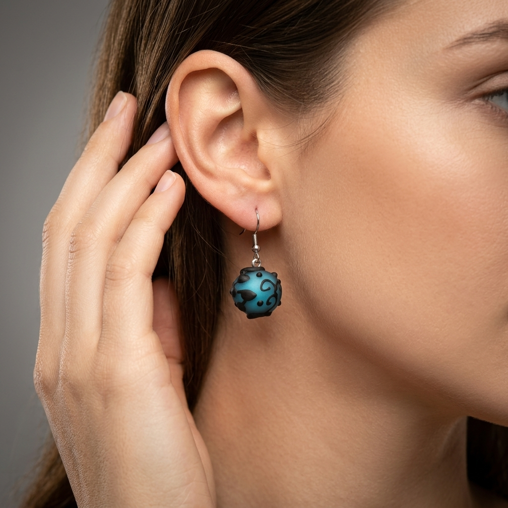 Glass bead earrings