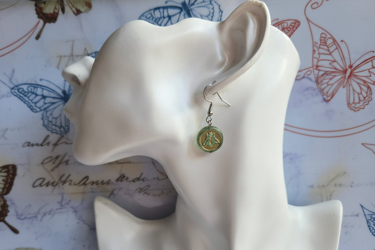 Glass bumblebee Earrings