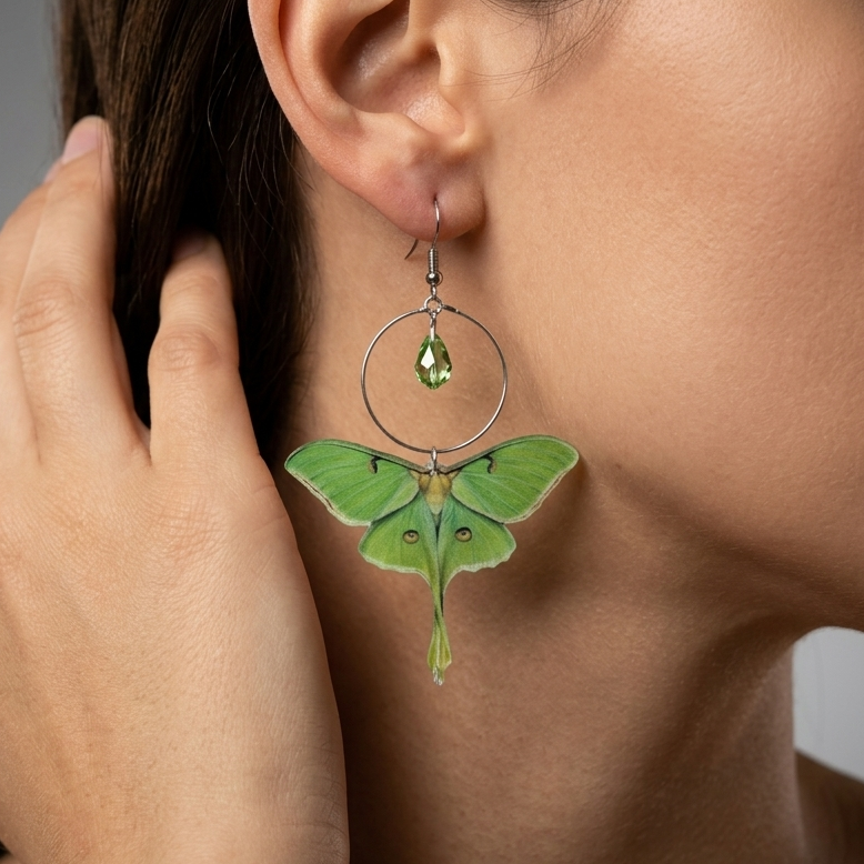 Luna Moth earrings