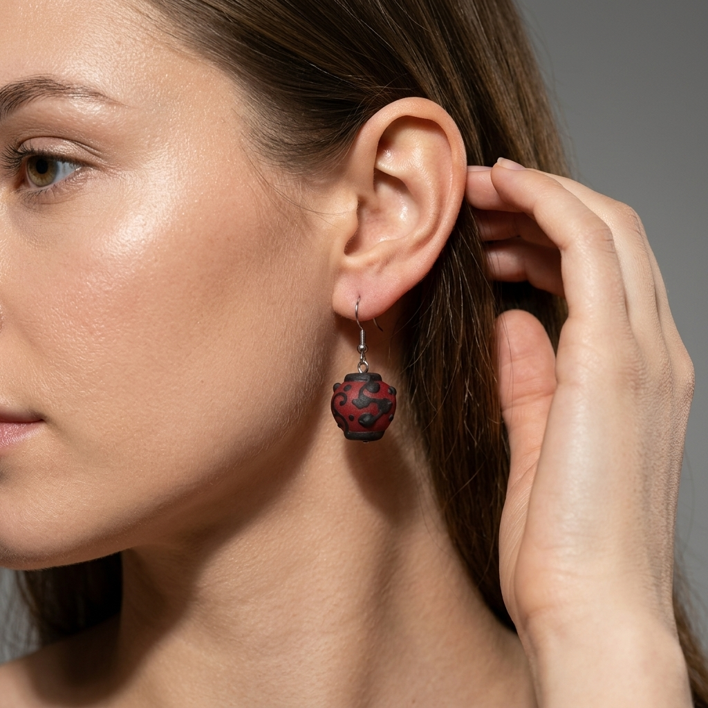Glass bead earrings