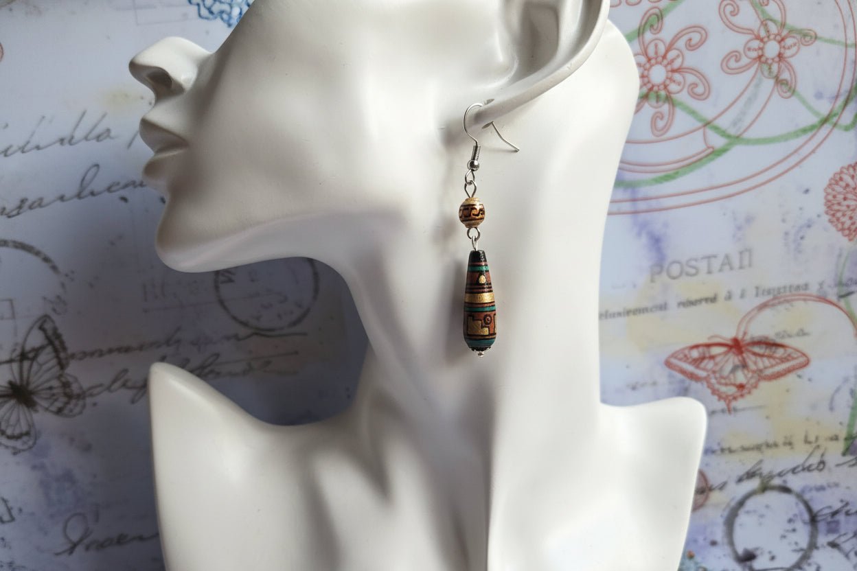 Peruvian beaded earrings