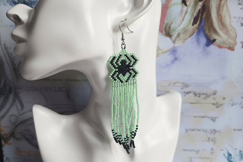 Beaded Spider Earrings