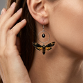 Deaths head hawkmoth earrings