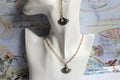 Ginko leaf necklace and earrings set