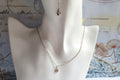 Tiny bird necklace and earrings set