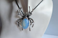2in1 gemstone spider necklace
