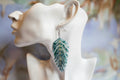 Large leaf earrings