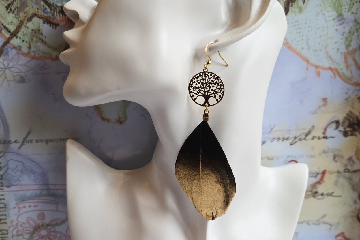 Feather earrings