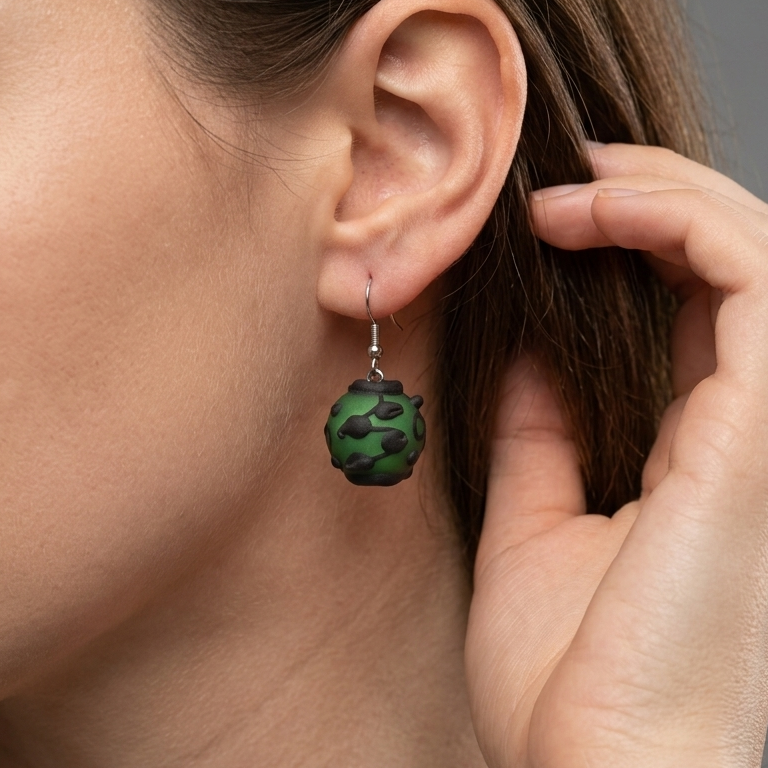 Glass bead earrings