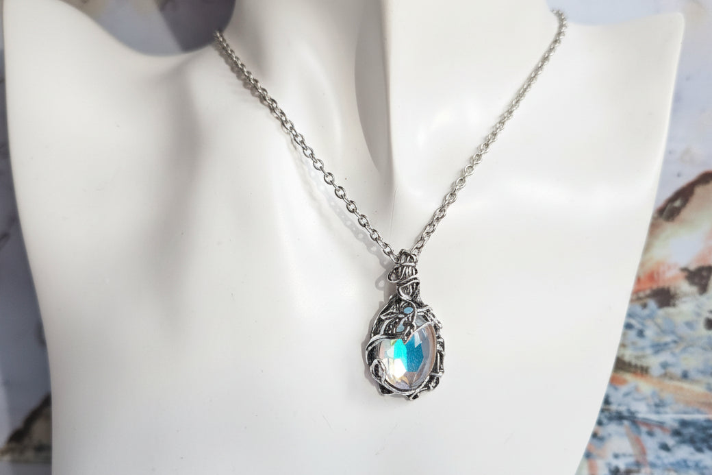 Silver charm necklace