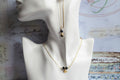 Tiny bird necklace and earrings set