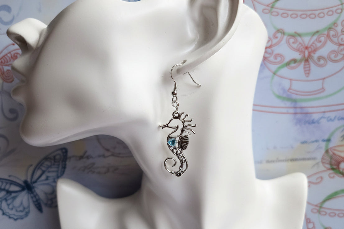 Sea horse earrings