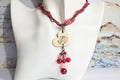 Rose heart necklace