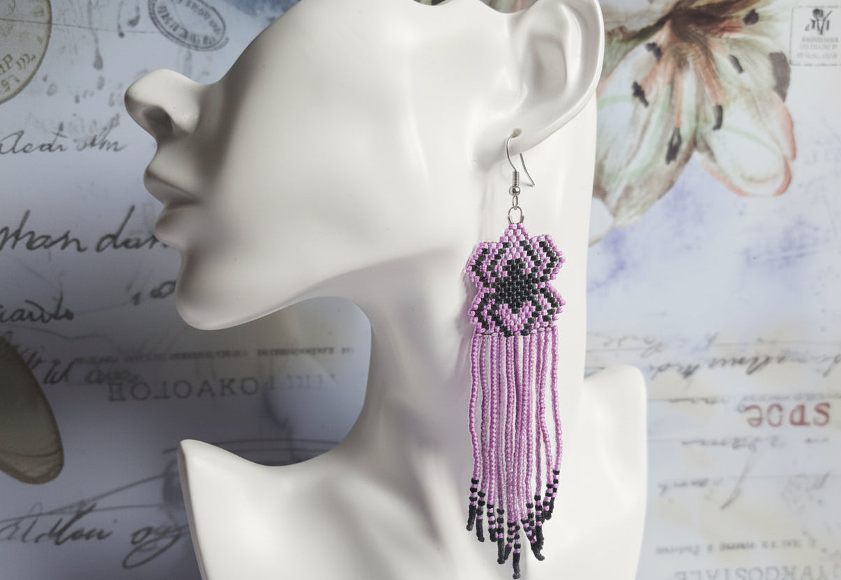Beaded Spider Earrings