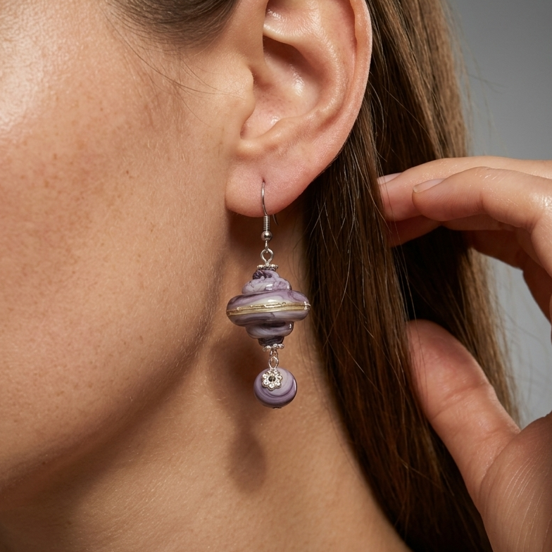 Glass bead earrings