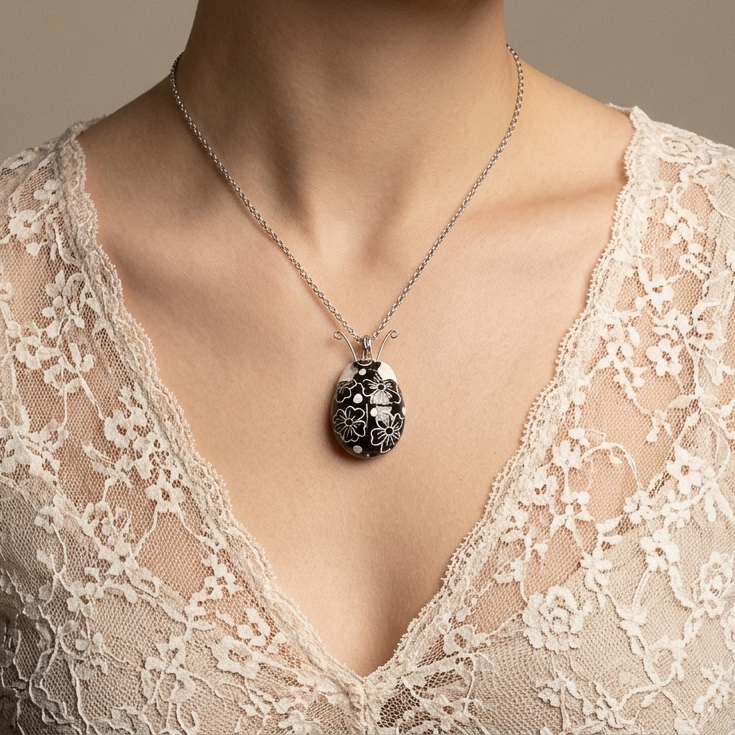 Beetle necklace