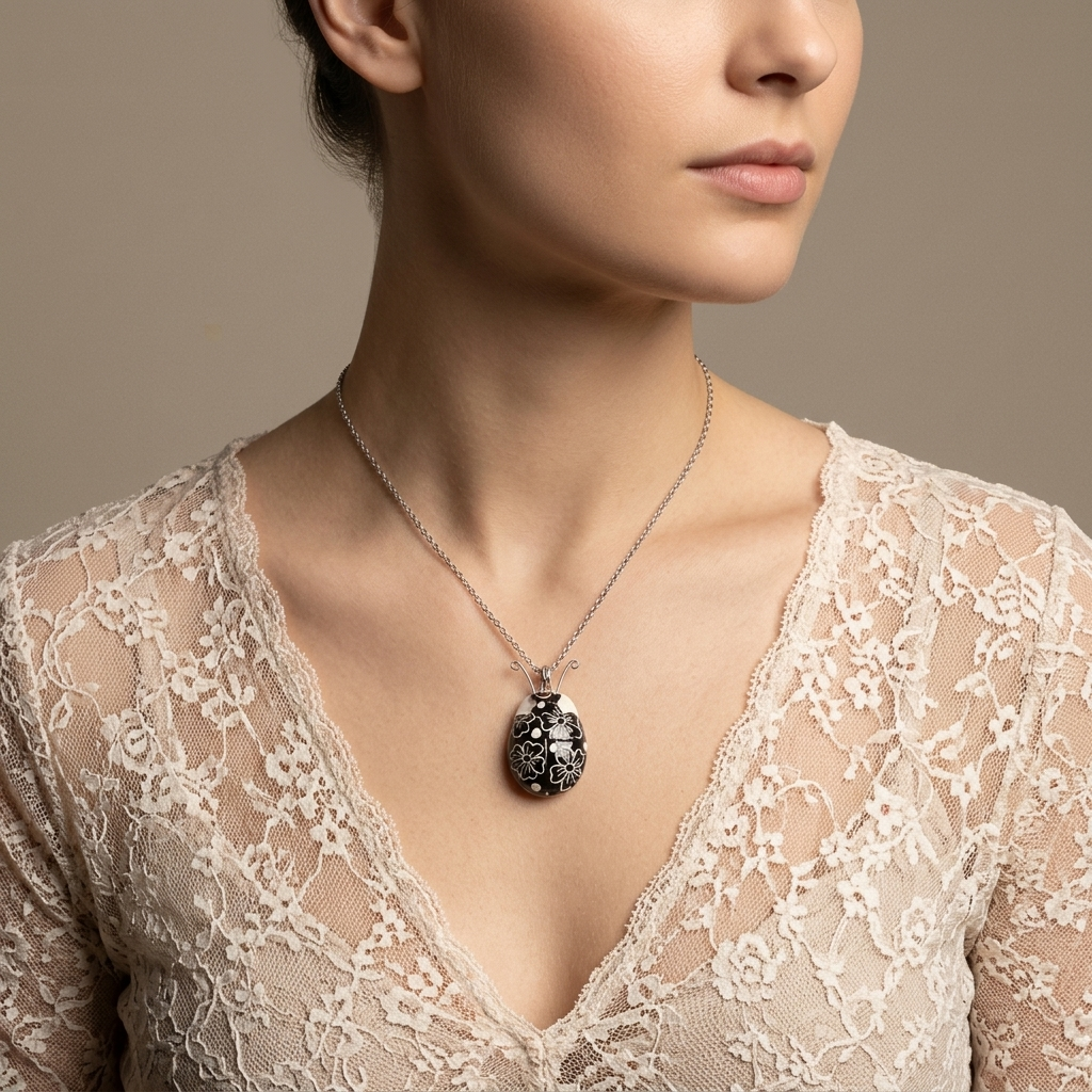 Beetle necklace
