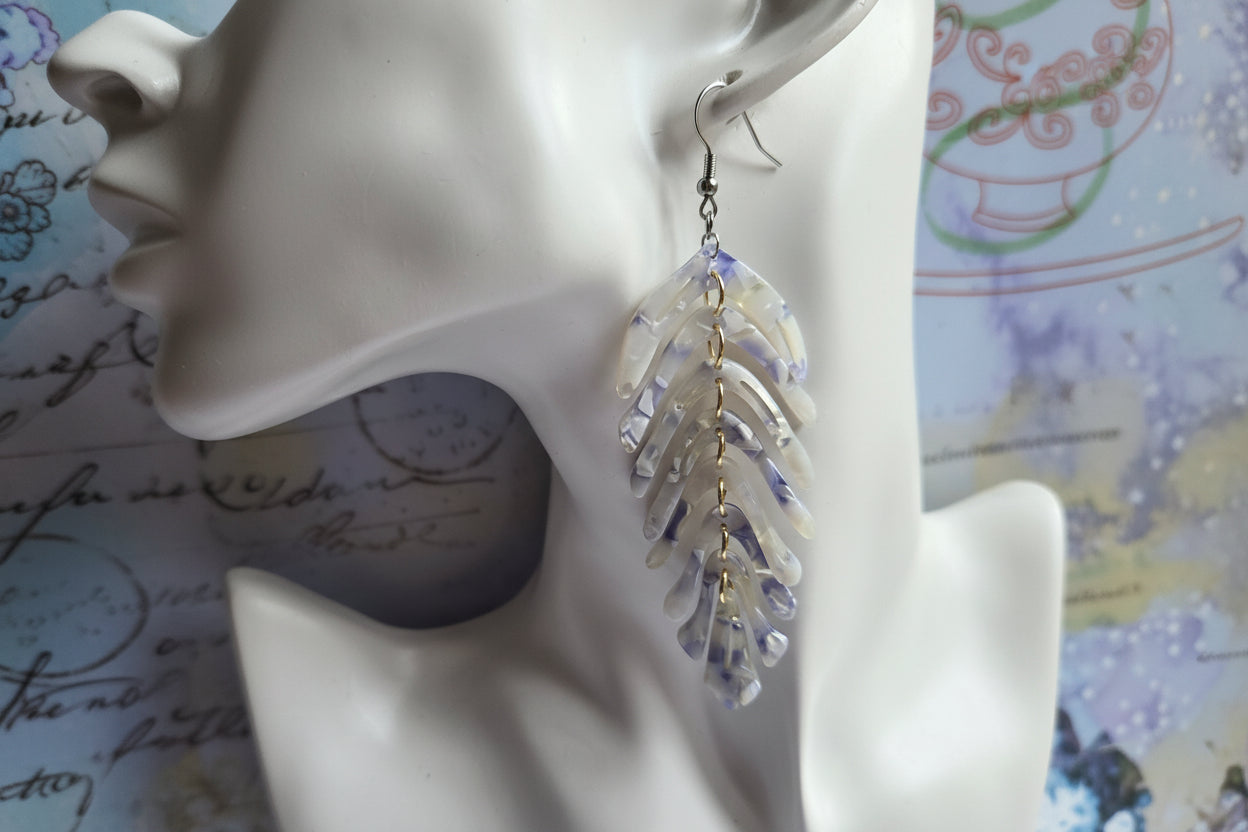Large leaf earrings