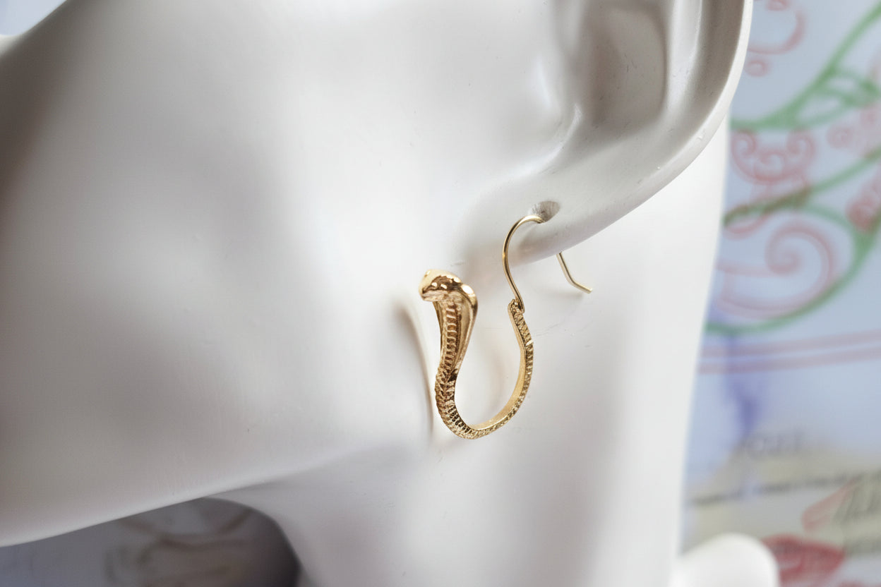 Cobra snake earrings