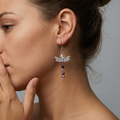 Beaded dragonfly earrings