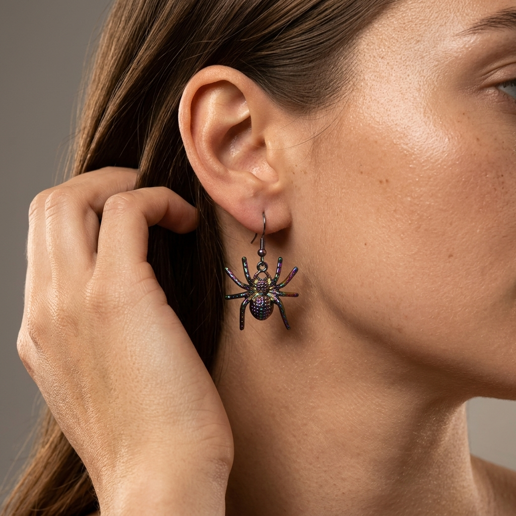 Rainbow spider Earrings