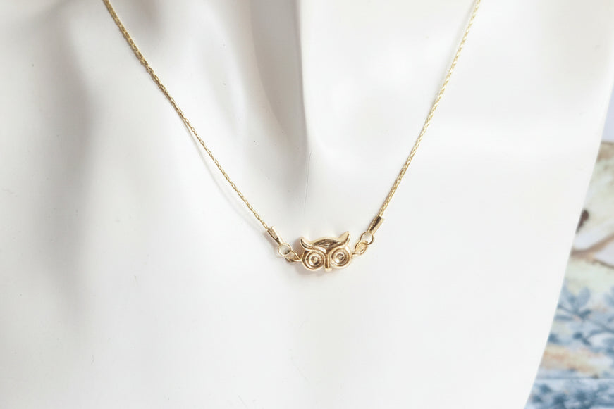 Owl minimalist necklace