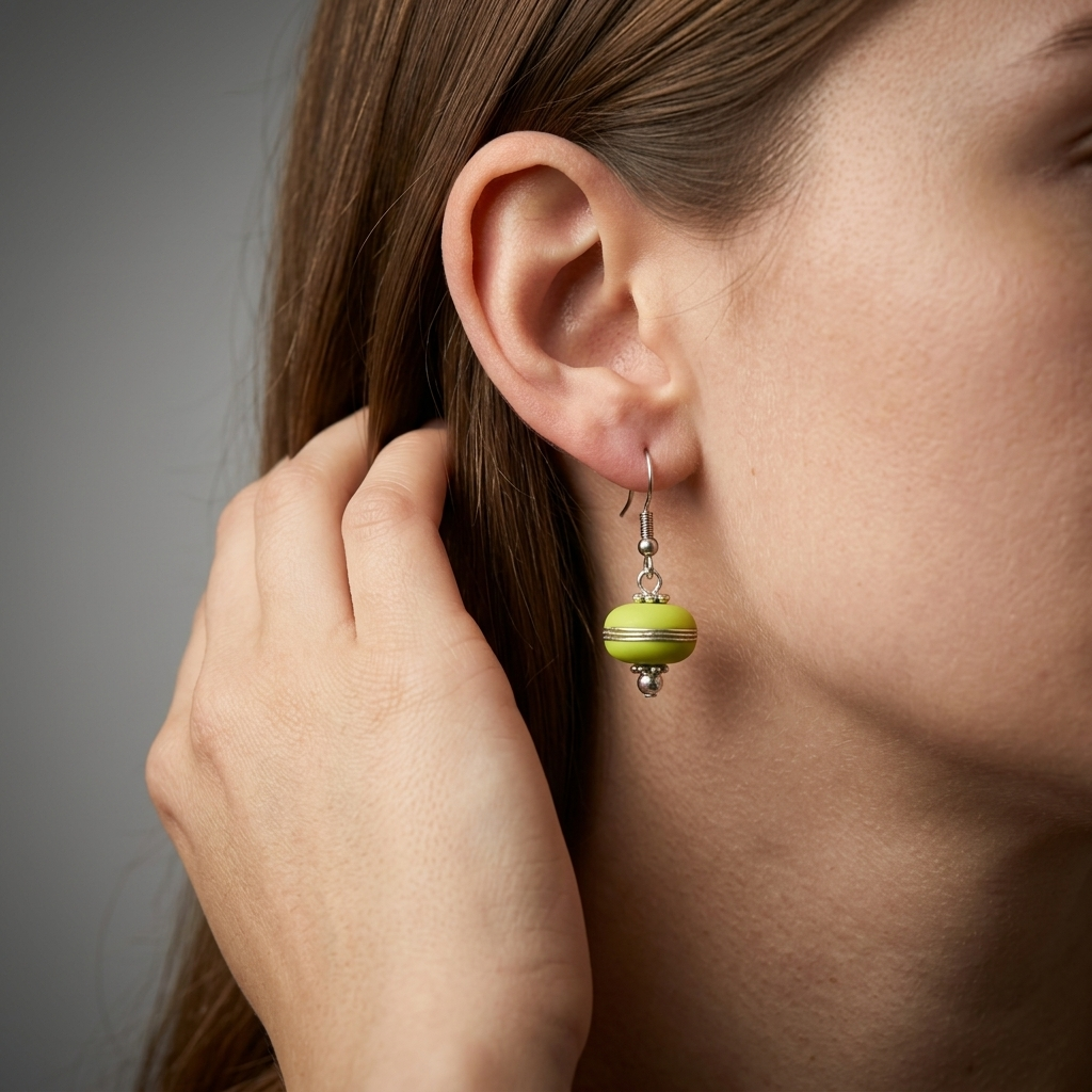 Glass bead earrings