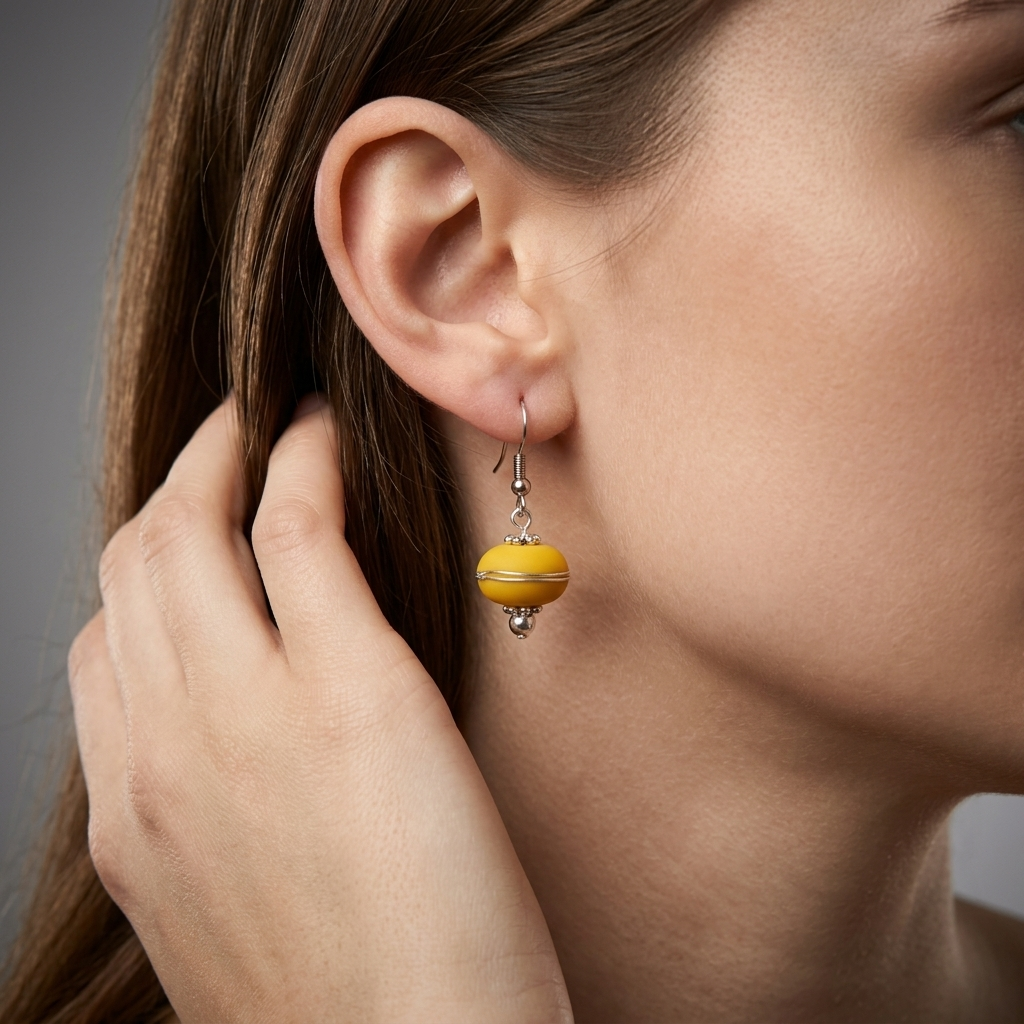 Glass bead earrings