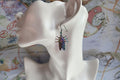 Rainbow cicada earrings