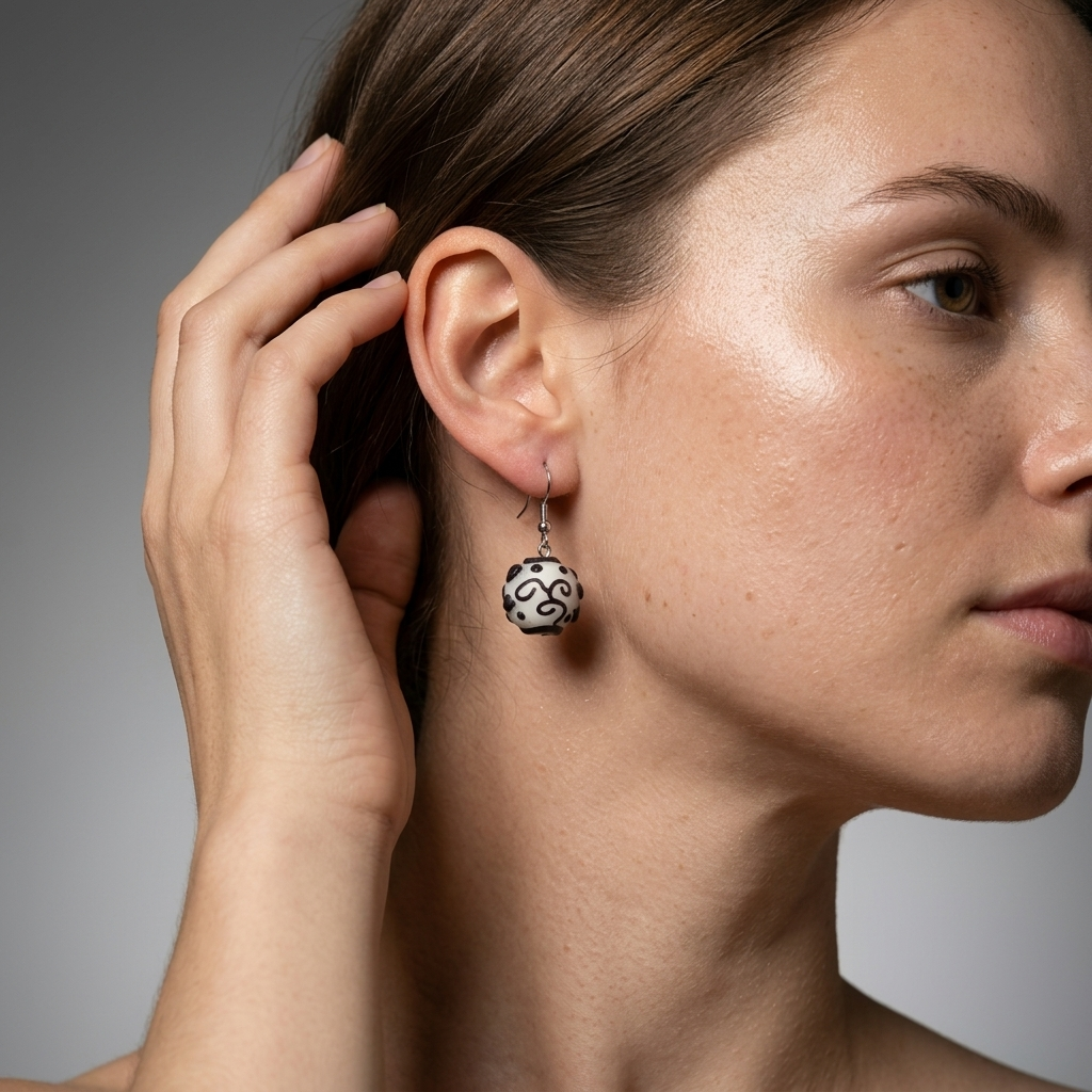 Glass bead earrings
