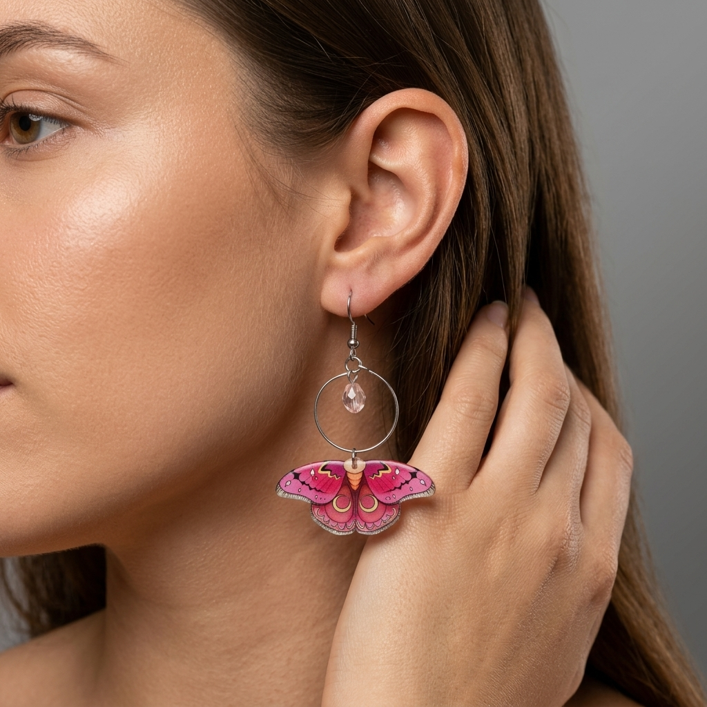 Moth earrings