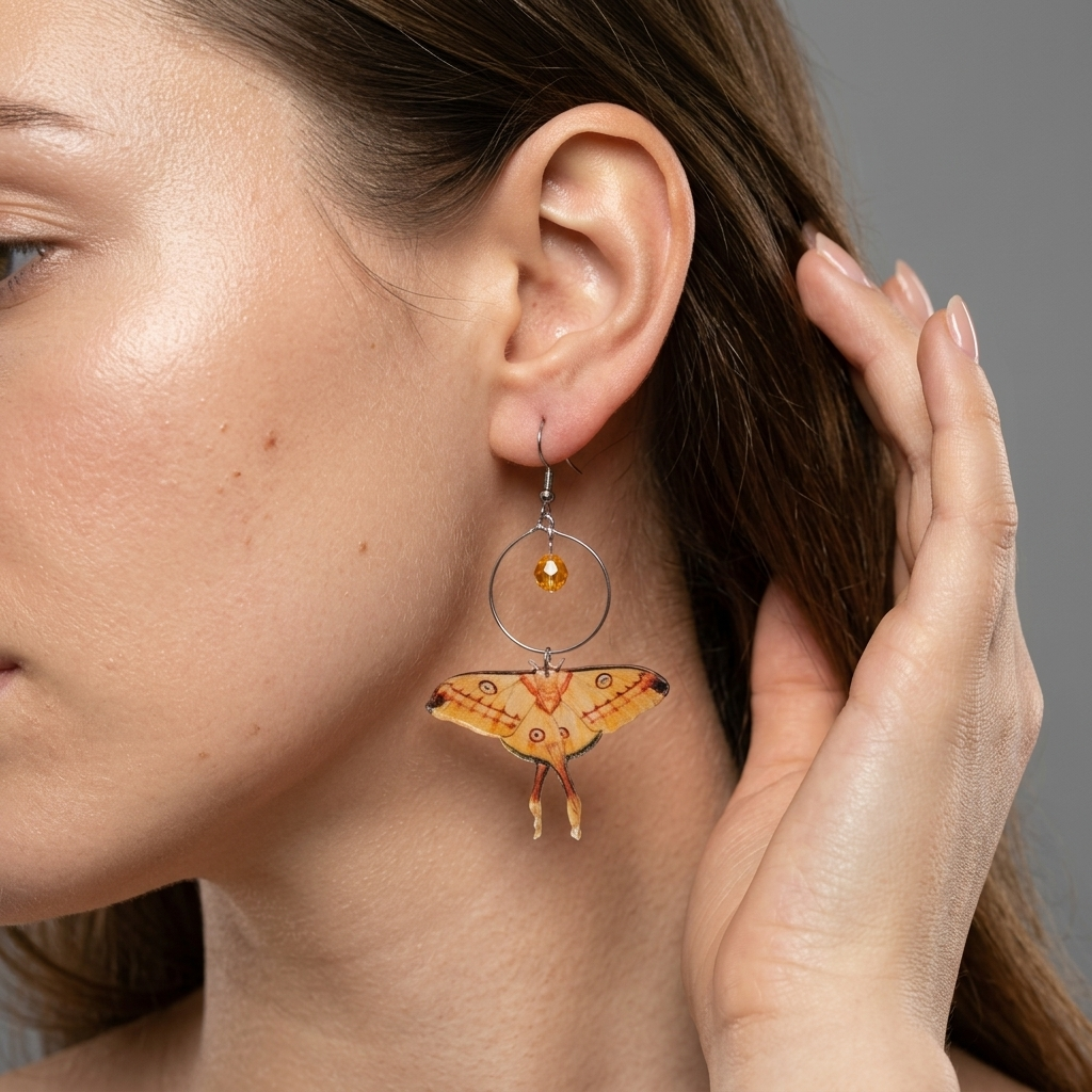 Moth earrings