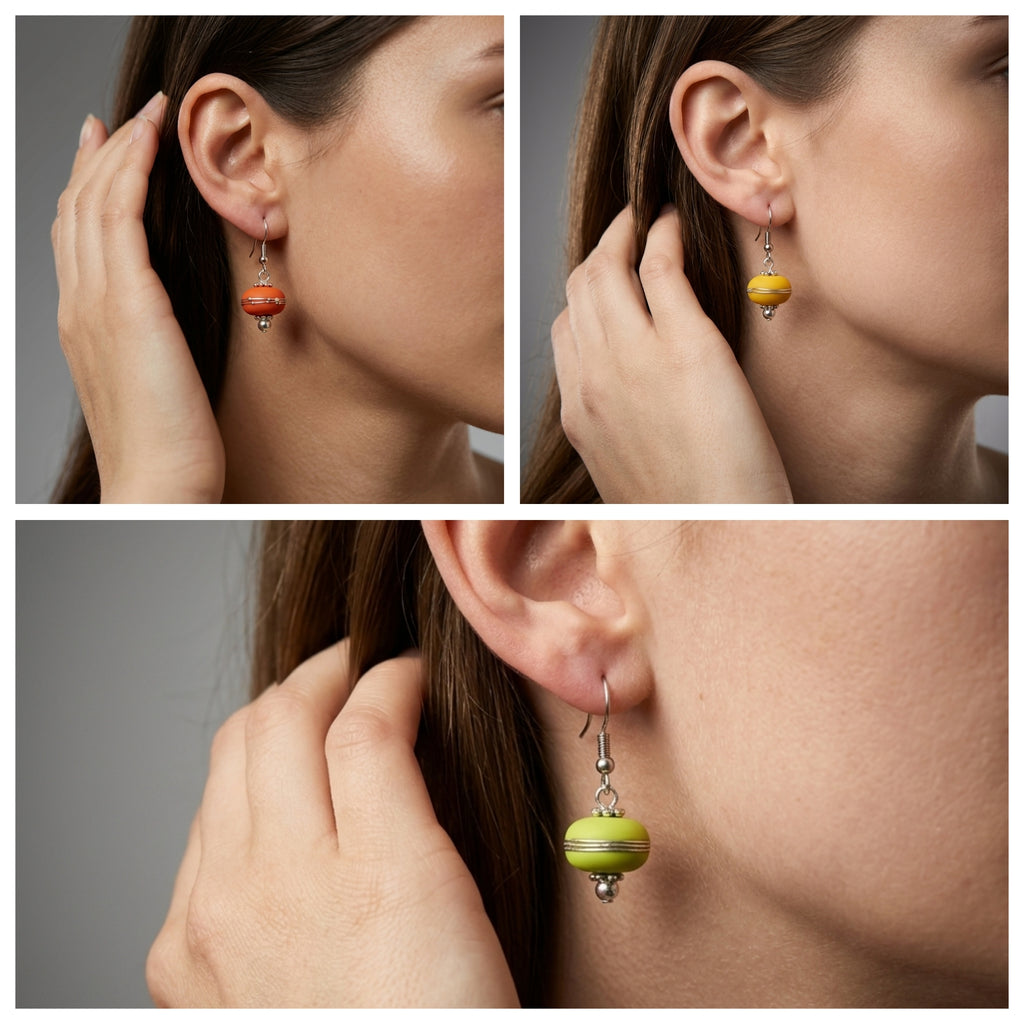 Glass bead earrings