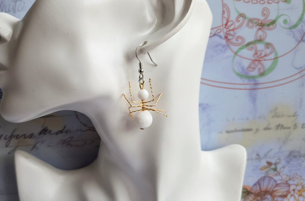 Beaded Spider Earrings