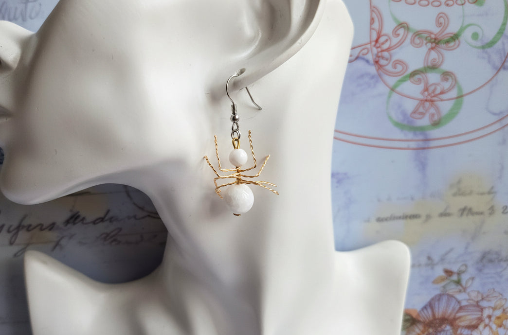 Beaded Spider Earrings