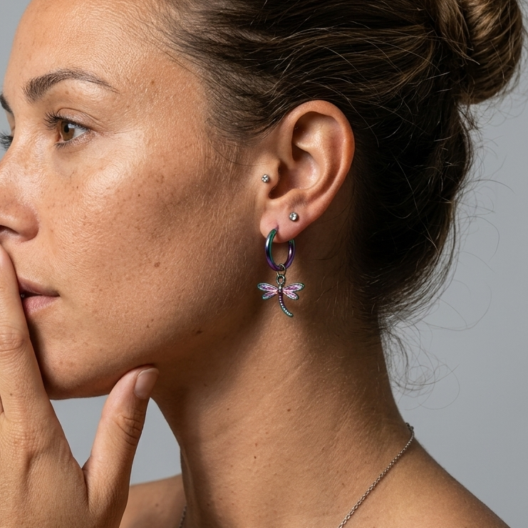 Rainbow dragonfly hoops
