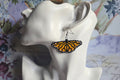 Beaded monarch butterfly earrings