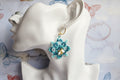 Beaded mandala bee earrings