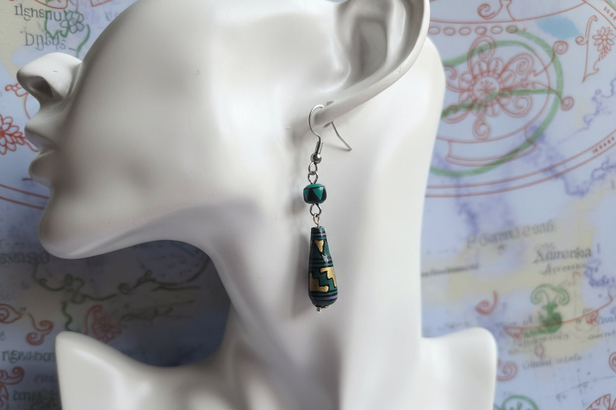 Peruvian beaded earrings