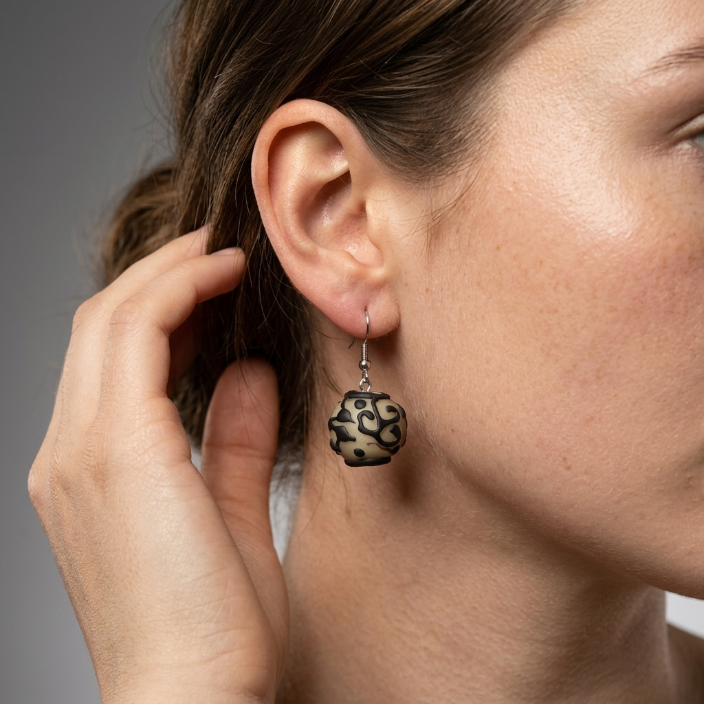 Glass bead earrings