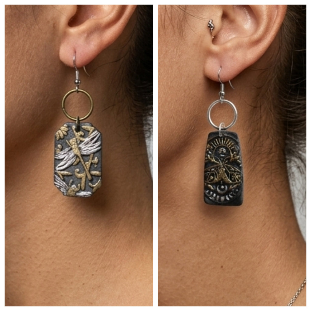 Dragonfly or Moth earrings
