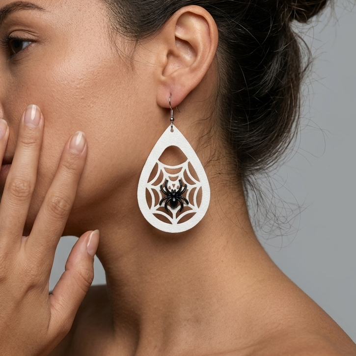 Spider web earrings