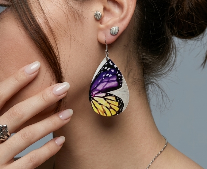 Butterfly wing earrings