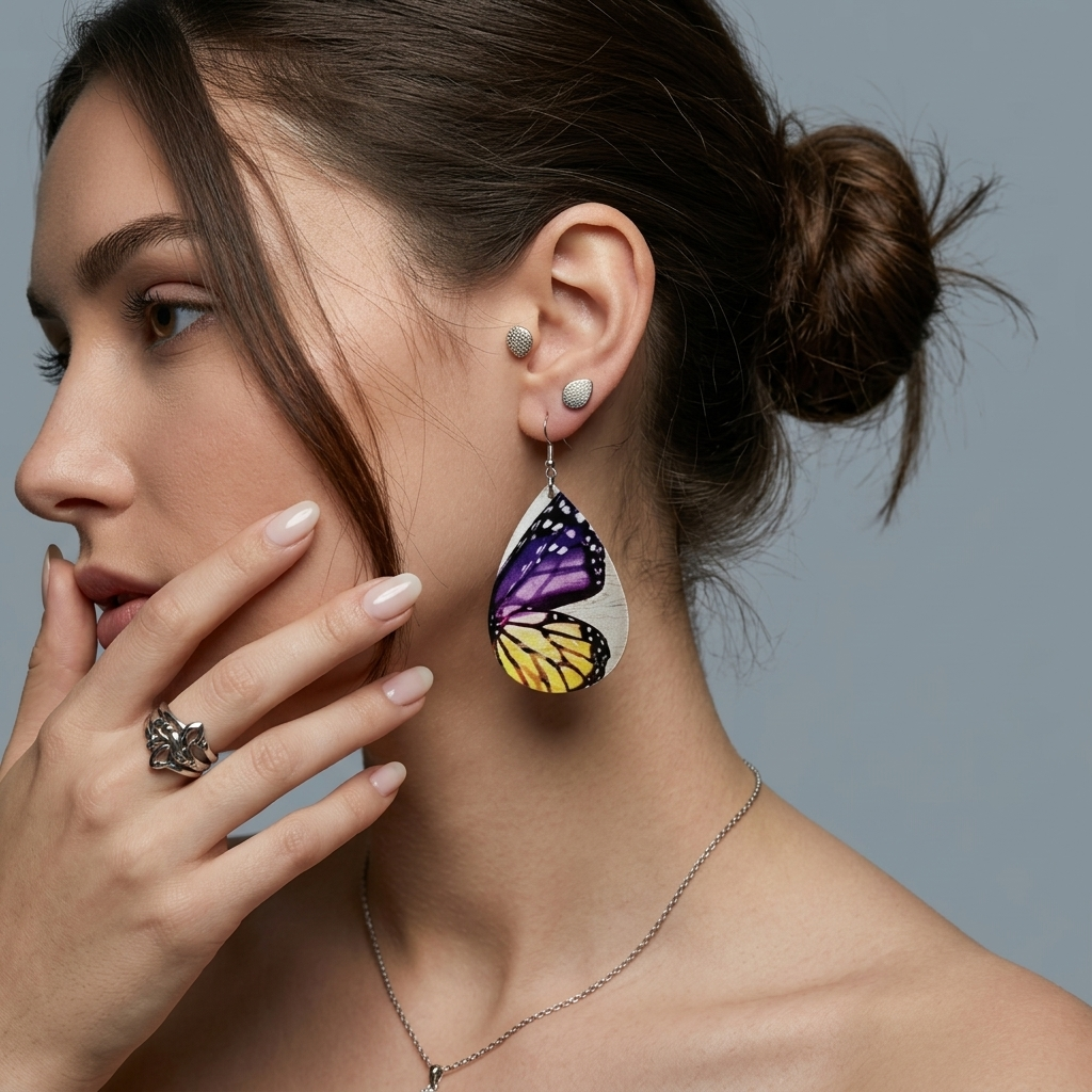 Butterfly wing earrings